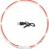 Collar de perro led zebra rojo/blanco