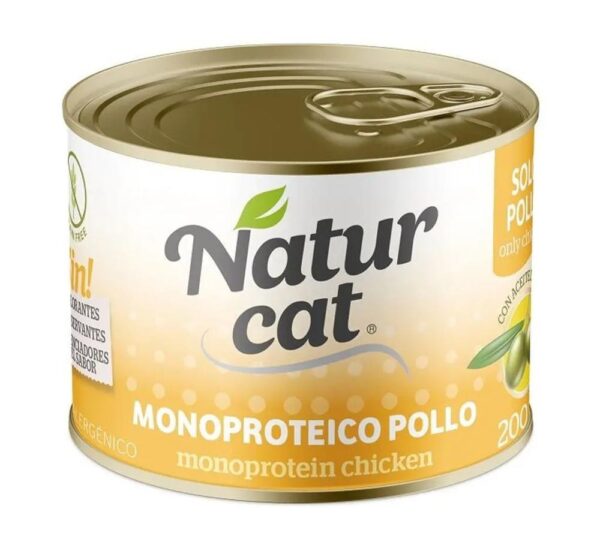Naturcat monoproteico pollo gatos 200gr