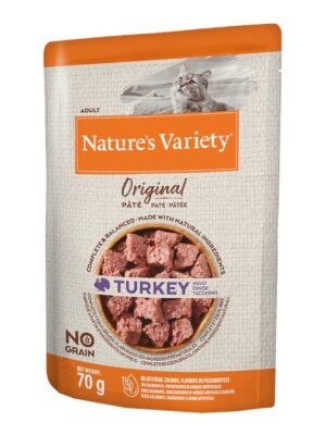 Natures variety humeda gatos pavo 70gr