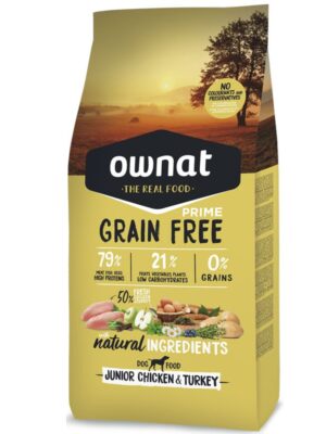 Ownat grain free junior chiken & turkey 14 kilos