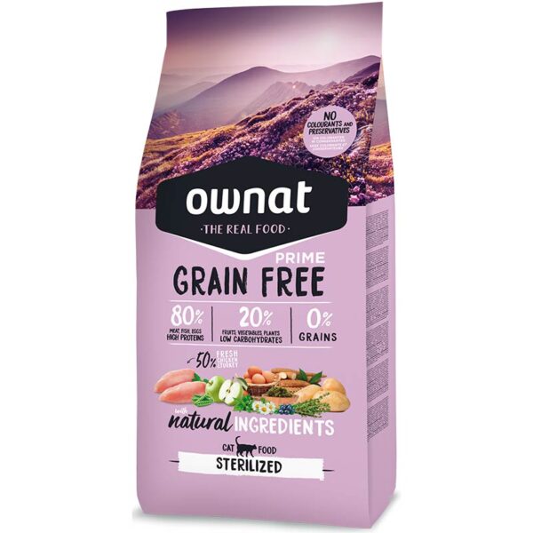 Ownat prime grain free sterilizados 8 kilos