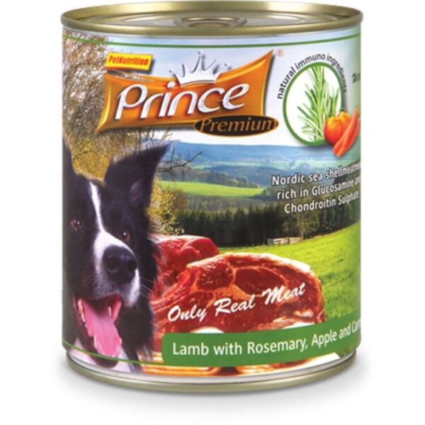 Prince comida humeda perro cordero 800gr
