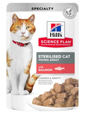 Hills pouch gato sterilized young adult salmon 85g