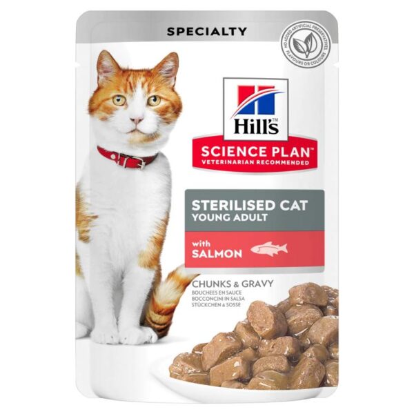 Hills pouch gato sterilized young adult salmon 85g