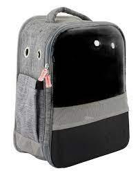 Mochila c/ventana gris 30x23x43