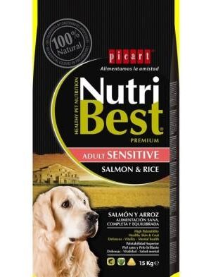 Nutribest  adult salmon y arroz 15 k