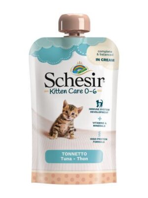 Schesir gato atun kitten crema 0 a 6 meses 150gr