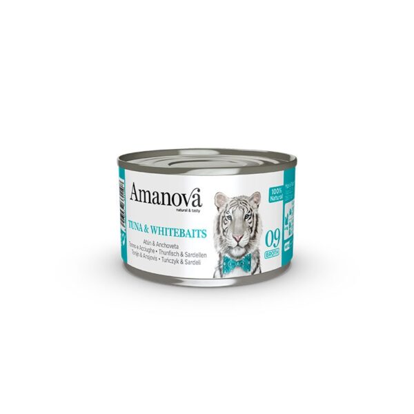 Amanova wet cat atun con anchoas broth 70gr