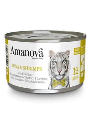 Amanova wet gato atún y gambas en caldo 70gr