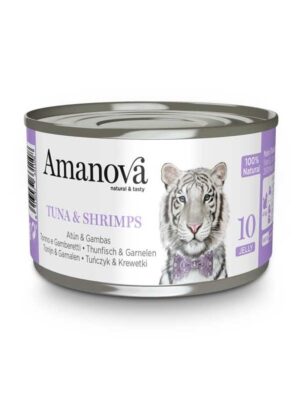 Amanova wet gato atún y gambas en gelatina 70gr