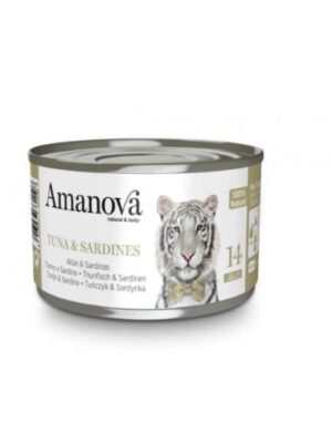 Amanova wet gato atún y sardinas en gelatina 70gr