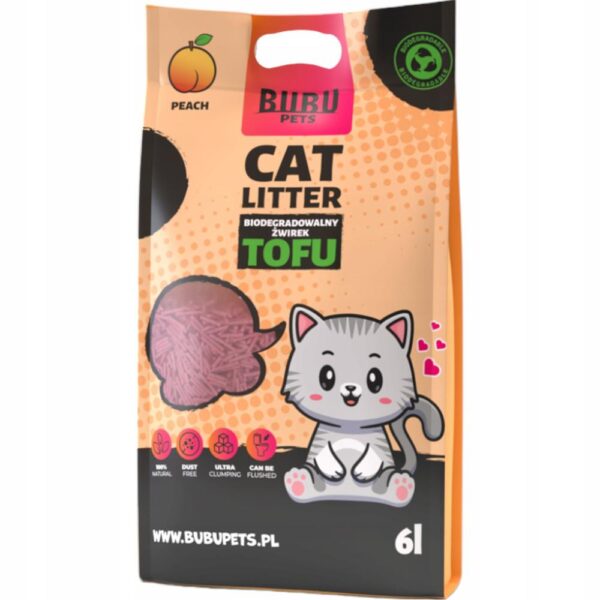 Arena cat litter tofu  aroma melocotón 6l