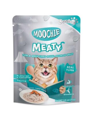 Moochie meaty gato senior atún y mejillón 70gr