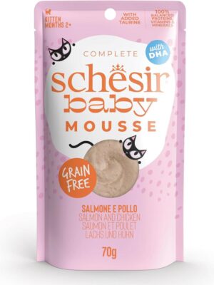 Schesir cat baby mousse salmon pollo sobre 70gr