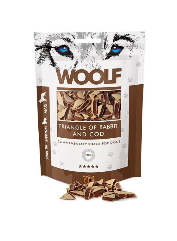 Woolf triangulos de conejo y bacalao 100gr