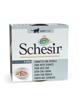 Schesir cat atún con lubina gelatina lata 85gr