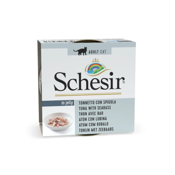 Schesir cat atún con lubina gelatina lata 85gr