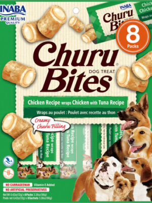 Churu dog bites pollo y atún 8x12gr