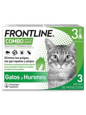Frontline combo gatos verde/la unidad