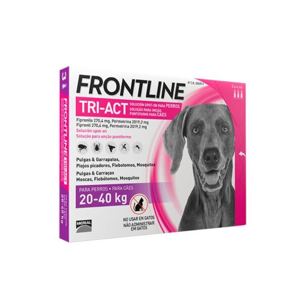 Frontline tri-act 20-40kilos/la unidad