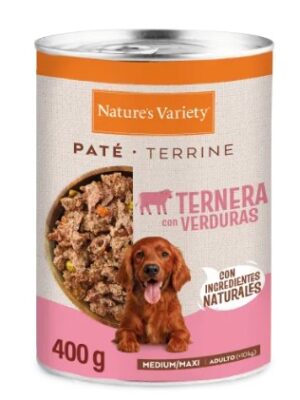 Natures Variety dog med/maxi veal pate 400g
